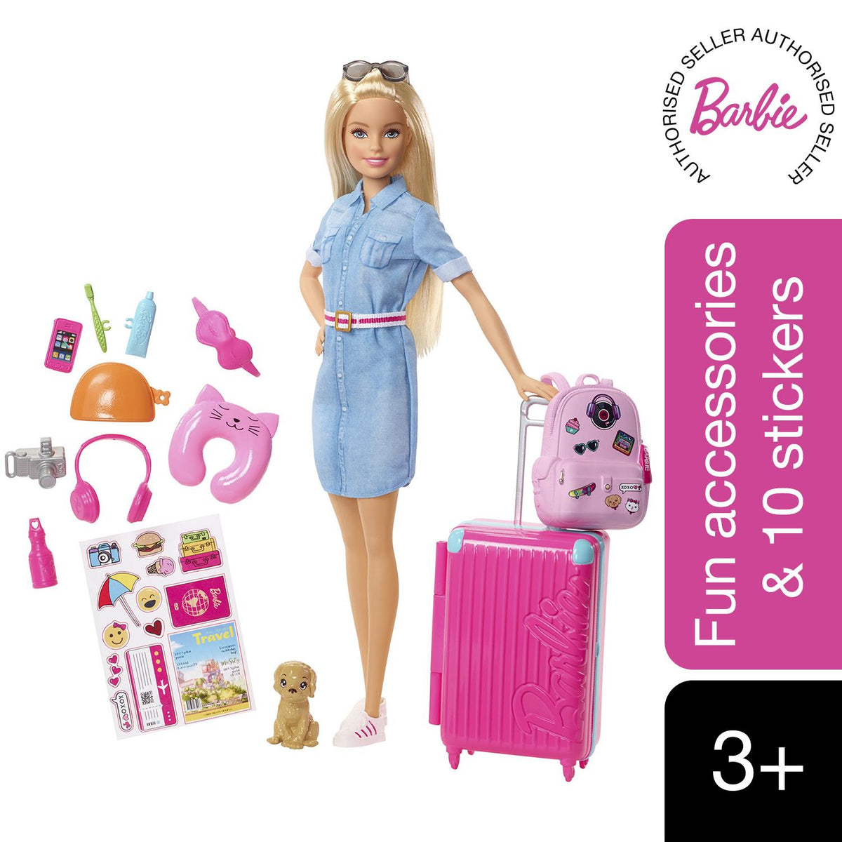 Barbie travel doll b&m sale