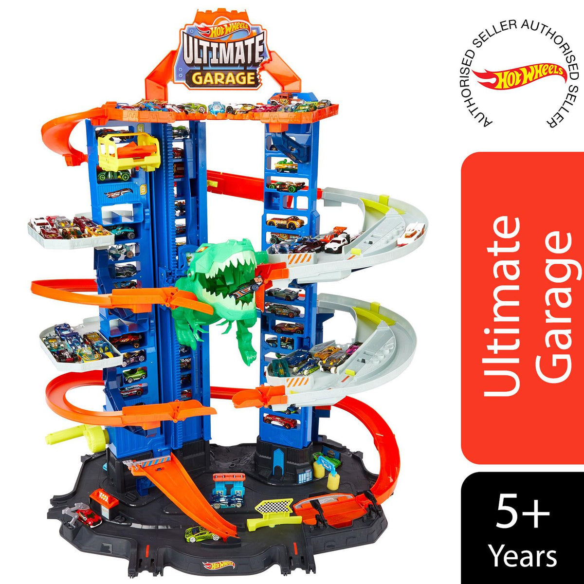 Hot Wheels City Ultimate Garage Playset with 2 Toy Cars & Robo