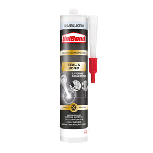 Unibond Seal & Bond Sealant Cartridge Translucent Multi-Purpose Adhesive, 291g