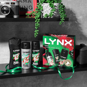 Lynx Africa Body Wash, Body Spray & Anti-Perspirant 3pcs Gift Set for Him