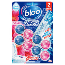 Load image into Gallery viewer, Bloo Toilet Rim Blocks Power Active Flower w/ 4 Function Cleaning Formula 6 Pack