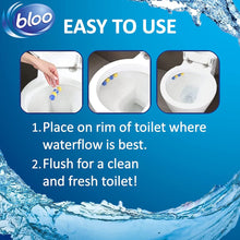 Load image into Gallery viewer, Bloo Power Active Toilet Rim Block Lemon Anti-Limescale 3 x 50g 5 packs