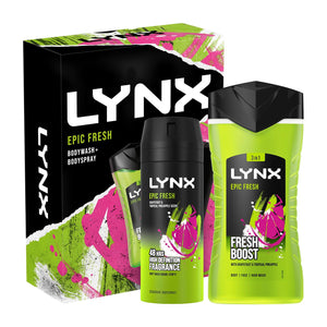 Lynx Epic Fresh Fresh Boost Body Wash and Body Spray 2pcs Gift Set for Him