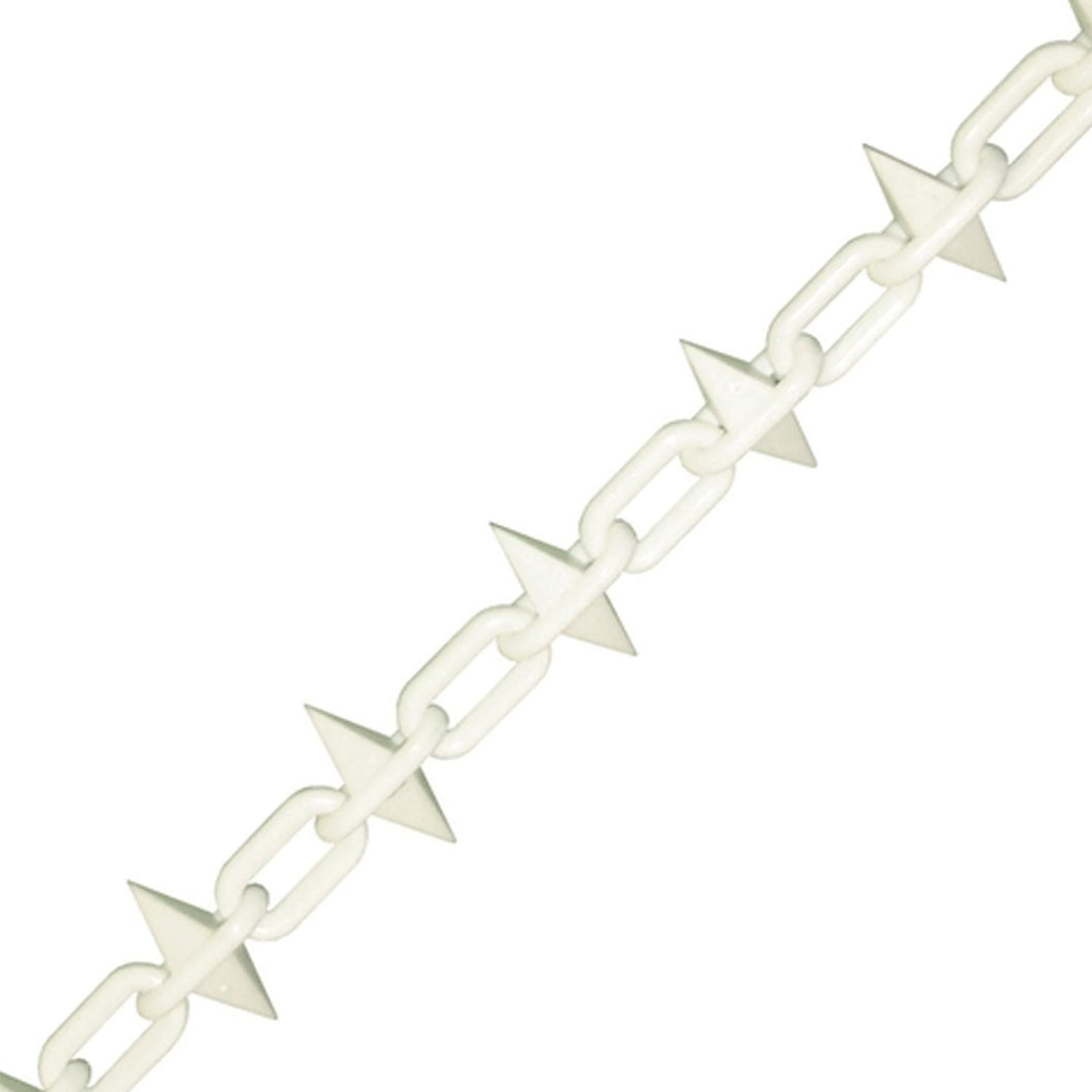 Plastic Chain 6mm x 12.5m White Spiked