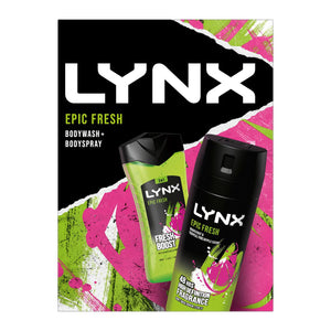 Lynx Epic Fresh Fresh Boost Body Wash and Body Spray 2pcs Gift Set for Him