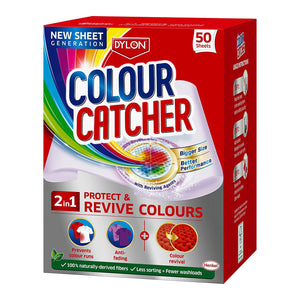 Dylon Colour Catcher 2in1 Protect & Revive Laundry Washes, 50 Sheets