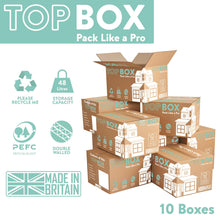 Load image into Gallery viewer, 10x Topbox Large 48 Litre Double Walled Moving and Storage Boxes