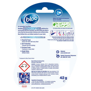 Bloo Toilet Rim Blocks Brilliant Gel All in 1 Cleaner Spring Rain Scent, 42g