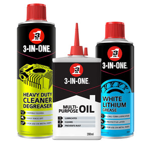 3-IN-ONE Leisure Bundle Drip Oil, Grease Spray & Degreaser Spray, 2 Pack