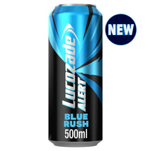 Load image into Gallery viewer, Lucozade Alert Blue Rush High Caffeine &amp; Vitamin B3 Energy Drink, 24x500ml