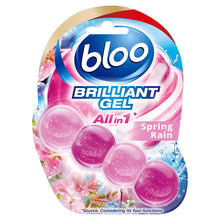 Load image into Gallery viewer, Bloo Toilet Rim Blocks Brilliant Gel All in 1 Cleaner Spring Rain Scent, 42g