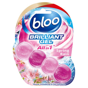 Bloo Toilet Rim Blocks Brilliant Gel All in 1 Cleaner Spring Rain Scent, 42g