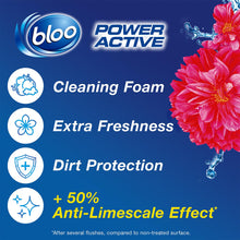 Load image into Gallery viewer, Bloo Toilet Rim Blocks Power Active Flower w/ 4 Function Cleaning Formula 6 Pack