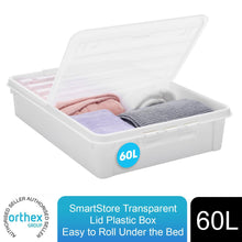 Load image into Gallery viewer, Smartstore Bedroller Underbed Storage Box with Transparent Foldable Lid, 60L