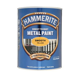 Direct to Rust Smooth Finish Metal Paint Yellow 5 Litre