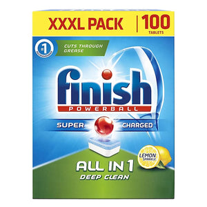 Finish Powerball Power Essential Dishwasher Tablets Lemon Sparkle, 100 Tablets