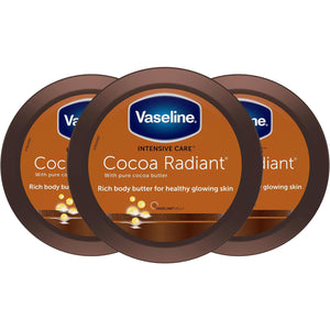 Vaseline Jelly Intensive Care Cocoa Radiant Moisture Rich Body Butter 250ml, 3pk