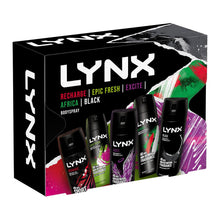 Load image into Gallery viewer, Lynx Body Sprays Multi Fragrance Edition 48H Fresh 5Pcs Gift Set for Him