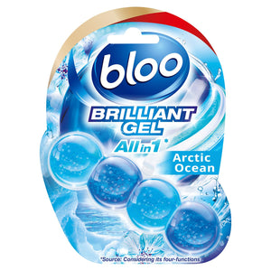 Bloo Toilet Rim Blocks Brilliant Gel All in 1 Cleaner Arctic Ocean Scent, 42g