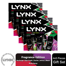 Load image into Gallery viewer, Lynx Body Sprays Multi Fragrance Edition 48H Fresh 5Pcs Gift Set for Him