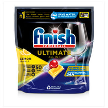 Load image into Gallery viewer, Finish Power Ball Ultimate All-in-One Dishwasher Tablets Lemon Sparkle 50Tablets