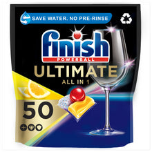 Load image into Gallery viewer, Finish Power Ball Ultimate All-in-One Dishwasher Tablets Lemon Sparkle 50Tablets