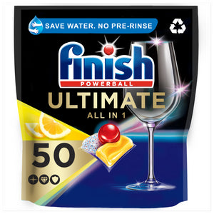 Finish Power Ball Ultimate All-in-One Dishwasher Tablets Lemon Sparkle 50Tablets