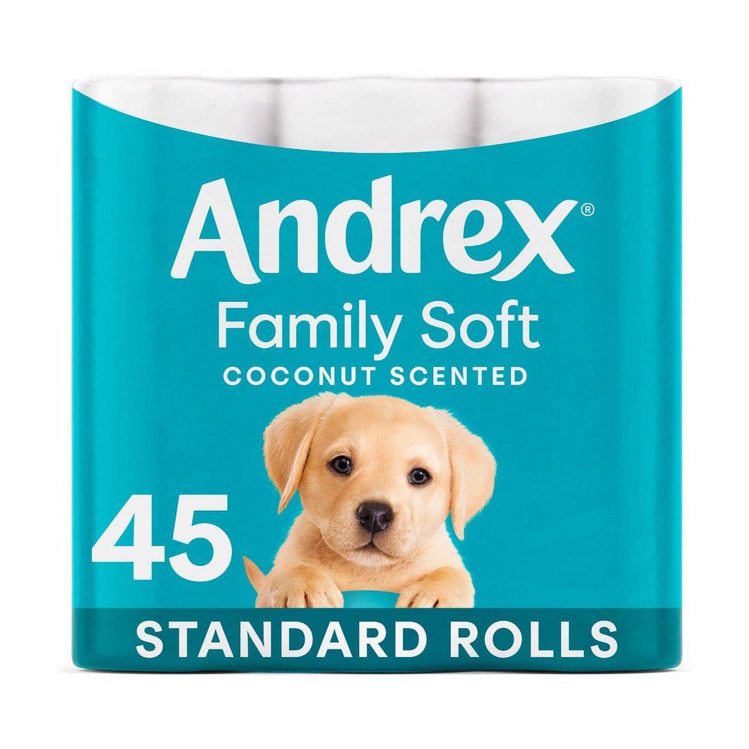 Andrex Toilet Rolls Coconut Fresh x45 2 Ply Toilet Tissue Paper