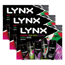 Load image into Gallery viewer, Lynx Body Sprays Multi Fragrance Edition 48H Fresh 5Pcs Gift Set for Him