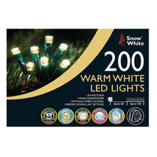 Load image into Gallery viewer, Snow White 200 Mains Operated Multi-Function LED Lights, Warm White