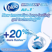 Load image into Gallery viewer, Bloo Toilet Rim Blocks Brilliant Gel All in 1 Cleaner Arctic Ocean Scent, 42g