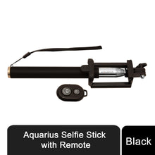 Load image into Gallery viewer, Aquarius Bluetooth Selfie Stick with Wireless Trigger, Lightweight, Black