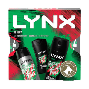 Lynx Africa Body Wash, Body Spray & Anti-Perspirant 3pcs Gift Set for Him