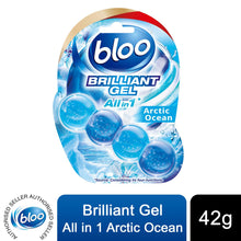 Load image into Gallery viewer, Bloo Toilet Rim Blocks Brilliant Gel All in 1 Cleaner Arctic Ocean Scent, 42g