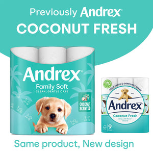 Andrex Toilet Rolls Coconut Fresh x45 2 Ply Toilet Tissue Paper