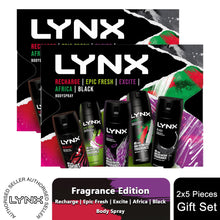 Load image into Gallery viewer, Lynx Body Sprays Multi Fragrance Edition 48H Fresh 5Pcs Gift Set for Him