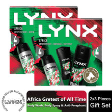 Load image into Gallery viewer, Lynx Africa Body Wash, Body Spray &amp; Anti-Perspirant 3pcs Gift Set for Him