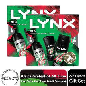 Lynx Africa Body Wash, Body Spray & Anti-Perspirant 3pcs Gift Set for Him