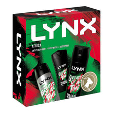 Load image into Gallery viewer, Lynx Africa Body Wash, Body Spray &amp; Anti-Perspirant 3pcs Gift Set for Him