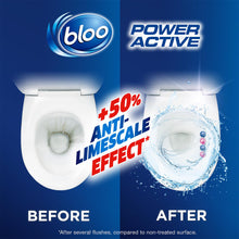 Load image into Gallery viewer, Bloo Toilet Rim Blocks Power Active Flower w/ 4 Function Cleaning Formula 6 Pack