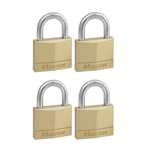 Solid Brass 40mm Padlock 4-Pin - Keyed Alike x 4