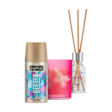 Load image into Gallery viewer, Impulse Room Fragrance Favourite Tease Bodyspray+Gift Set with Diffuser &amp; Candle