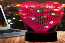 Load image into Gallery viewer, Colour Changing 3D HEART Night Light