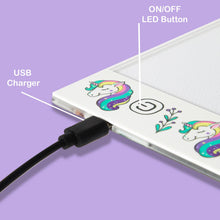 Load image into Gallery viewer, Doodle A4 Ultra-Thin Portable LED Tracing Pad with USB Cable, Dinosaur or Unicorn