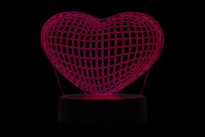 Colour Changing 3D HEART Night Light