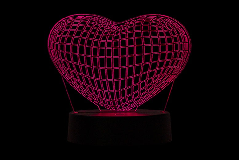 Colour Changing 3D HEART Night Light