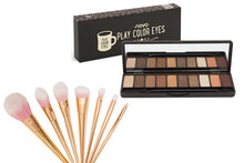 Load image into Gallery viewer, 10 Colour Matte EyeShadow Pallette and 7 piece rose gold professional Make Up Brushes