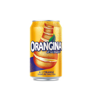 Orangina Can Sparkling Juice Drink 4pk of (6x330ml), 24 CANS