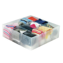 Load image into Gallery viewer, Jocca Easy to Assemble &amp; Fold 12 Sectional Transparent Non-Skid Drawer Organiser