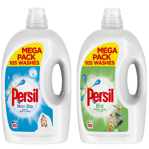 Persil Liquid Washing Detergent, Bio/Non-Bio, 2 Pack of 105 Washes